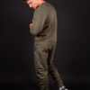 BRACKET TXT Army Green Logo Tracksuit Pants - L