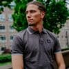 BRACKET Stripe Polo Grey / White S00250 - XXXL
