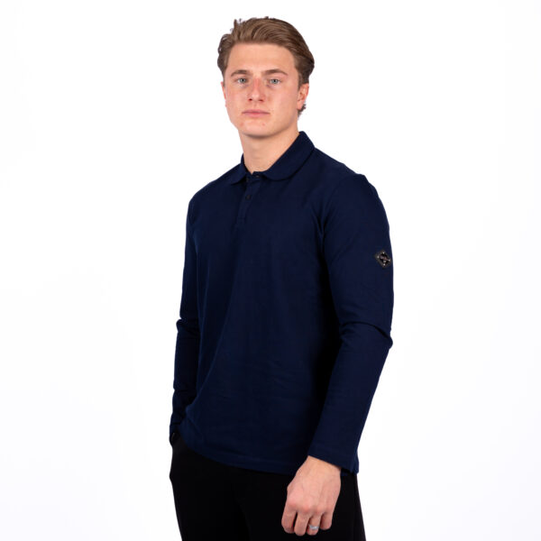 BRACKET Supima Longsleeve Metal Batch Sleeve Logo Dark Blue