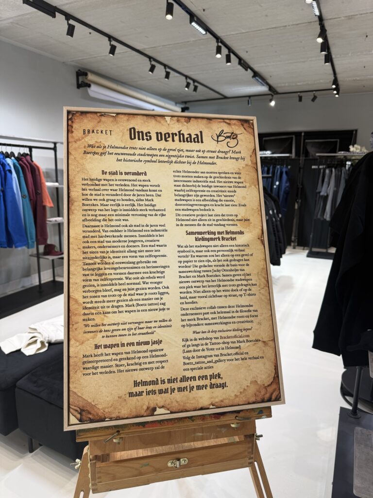 Het verhaal achter het nieuwe stadswapen, in de BRACKET-winkel